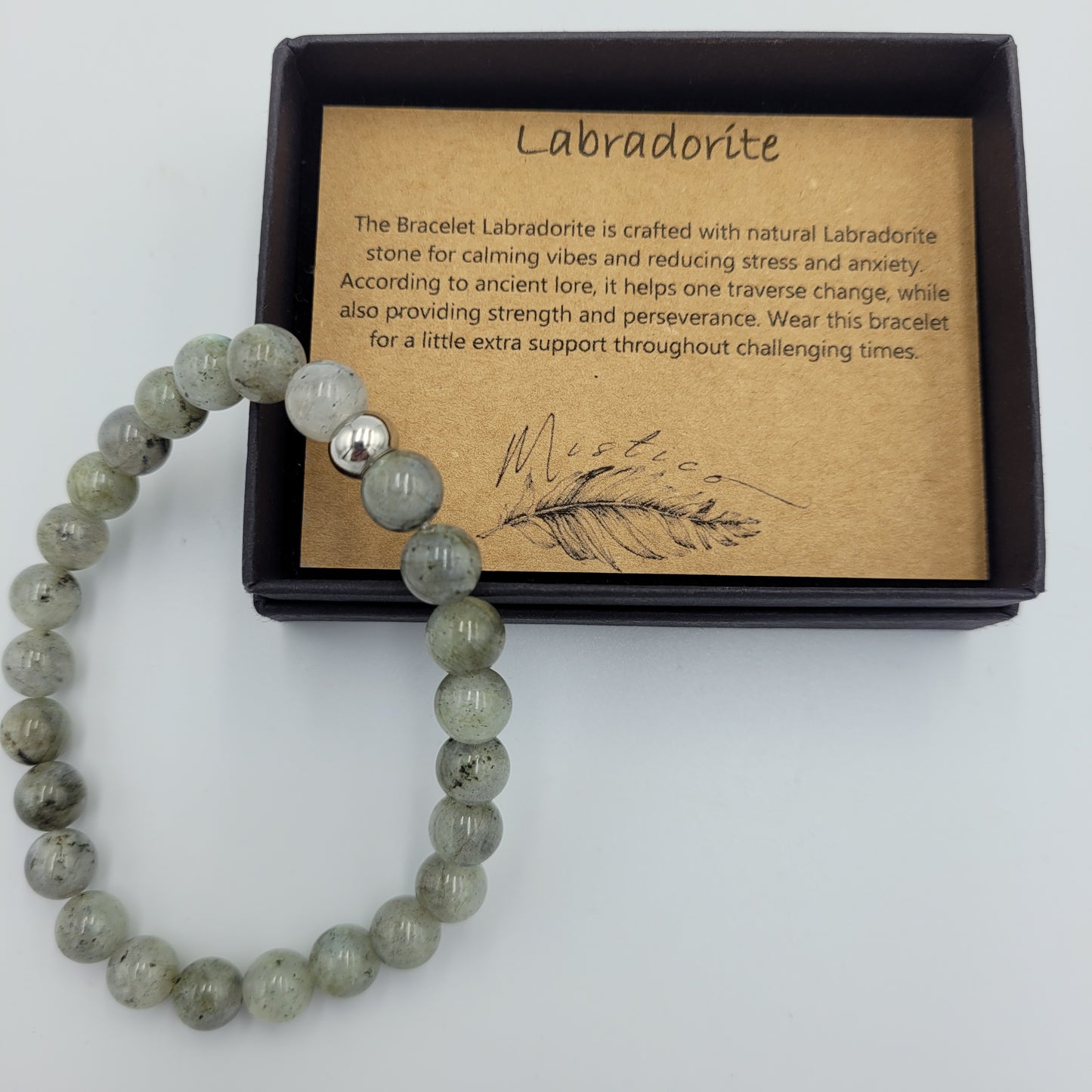 Men's Bracelet Labradorite 8mm stone