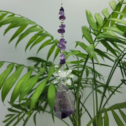 Hanging Cluster Amethyst Stone