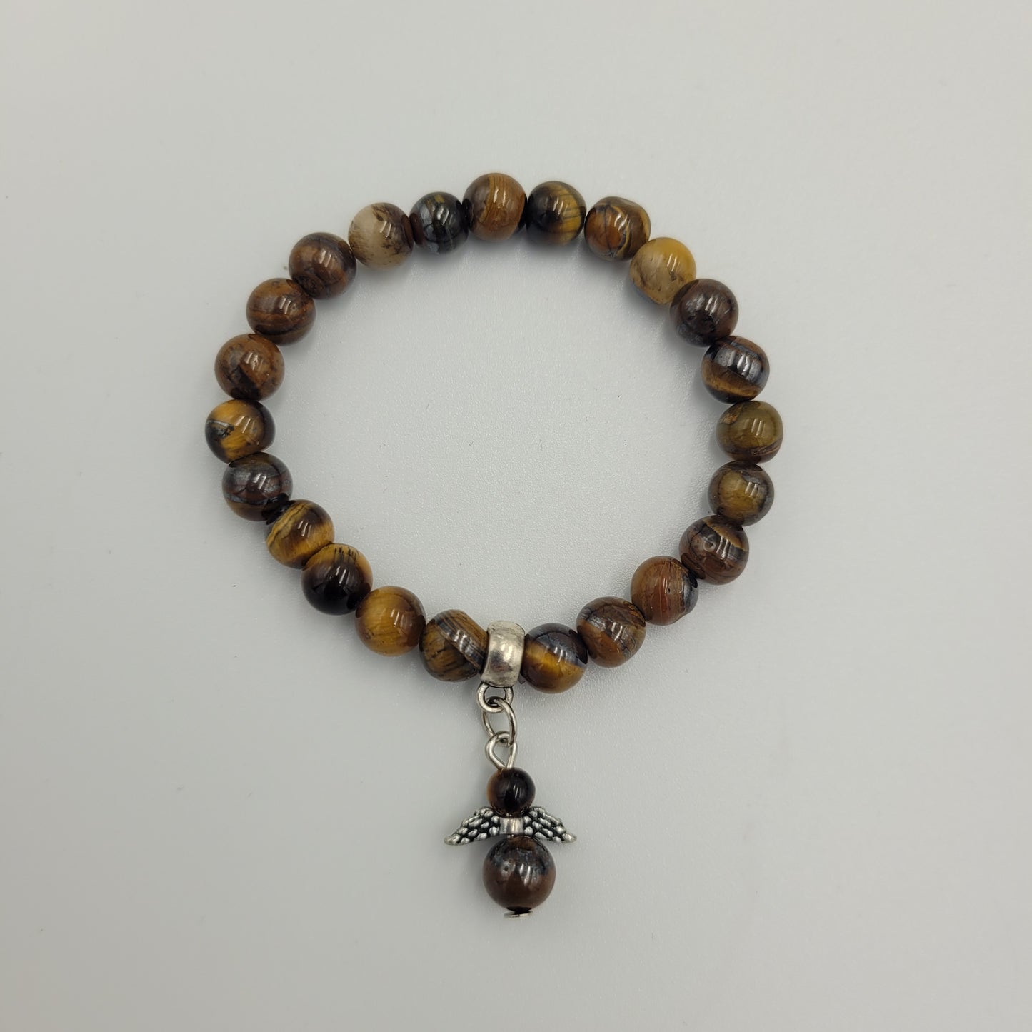 Tiger Eye Kids Angel Bracelet