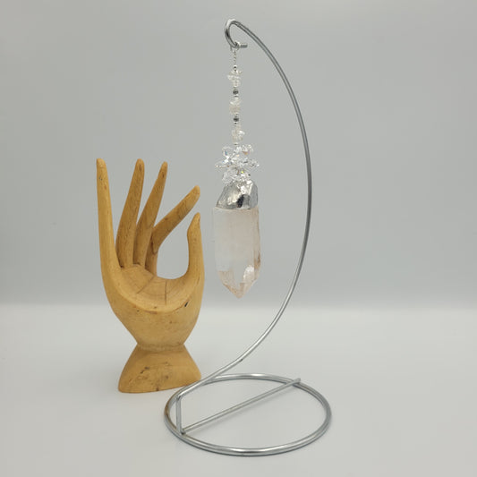 Clear Quartz Cluster Stone with Stand