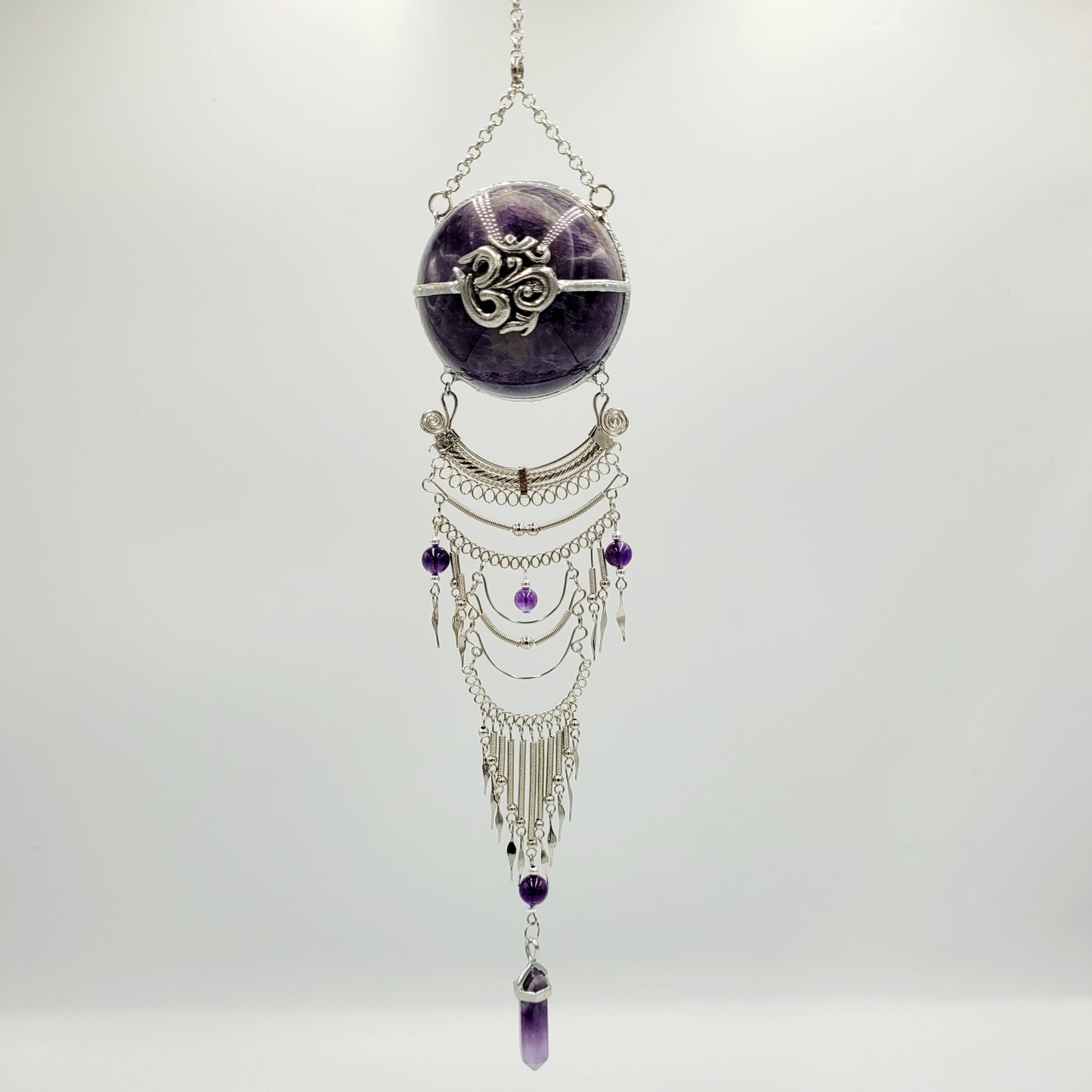 Amethyst Hanging Spheres /Om