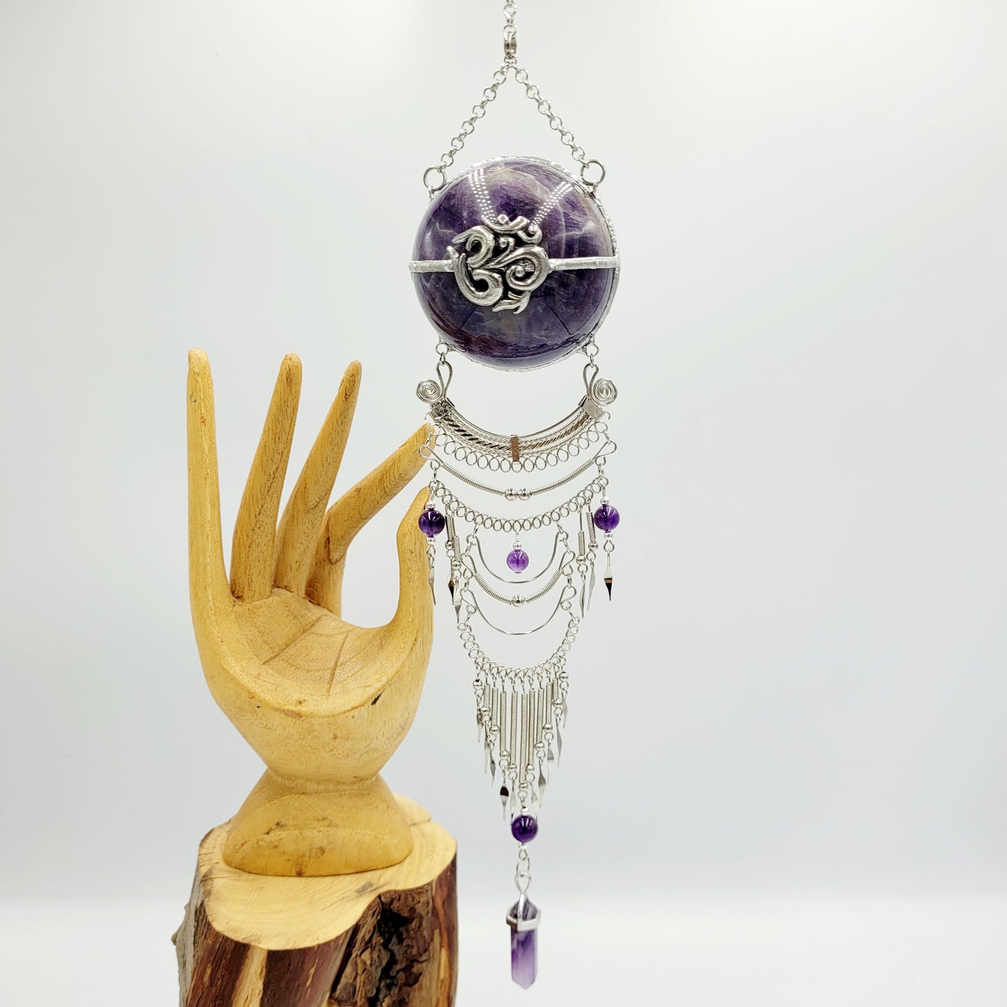 Amethyst Hanging Spheres /Om