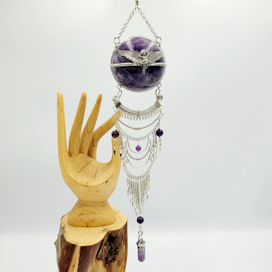 Amethyst Hanging Sphere / Angel