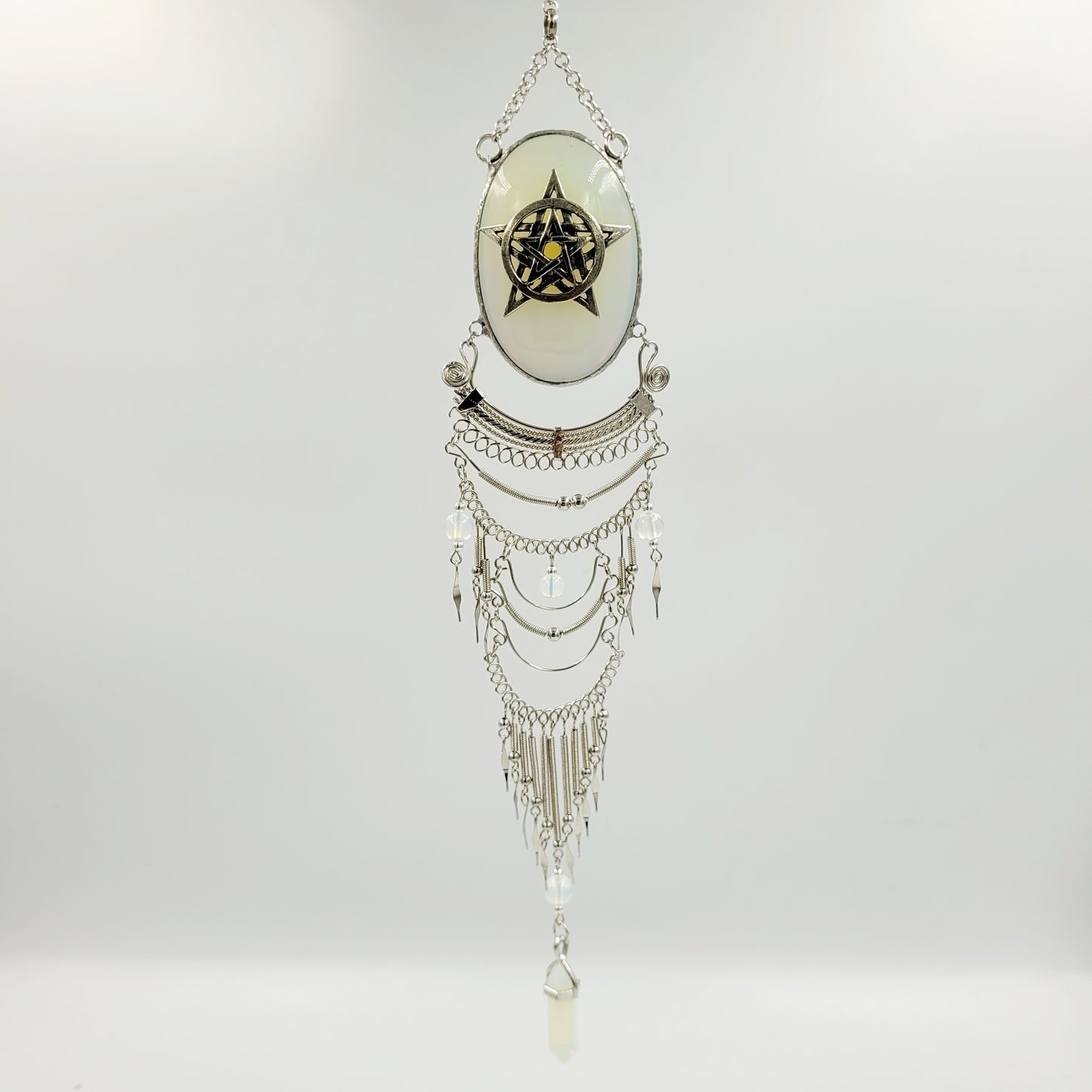 Opalite Hanging Oval / Pentagram