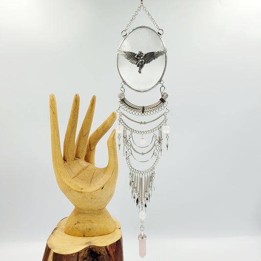 Selenite Hanging Oval / Angel