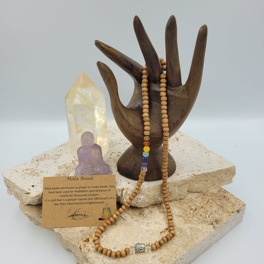 108 Pray Mala Beads - Chakra Balance Bracelet/Necklace