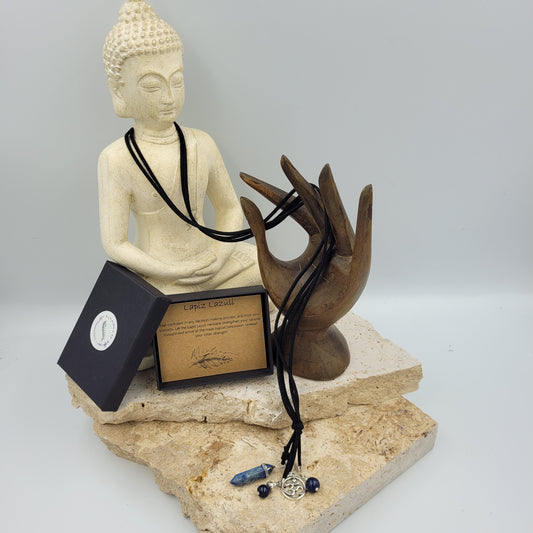 Lapiz Lazuli Crystal Point Necklace - Wholesale