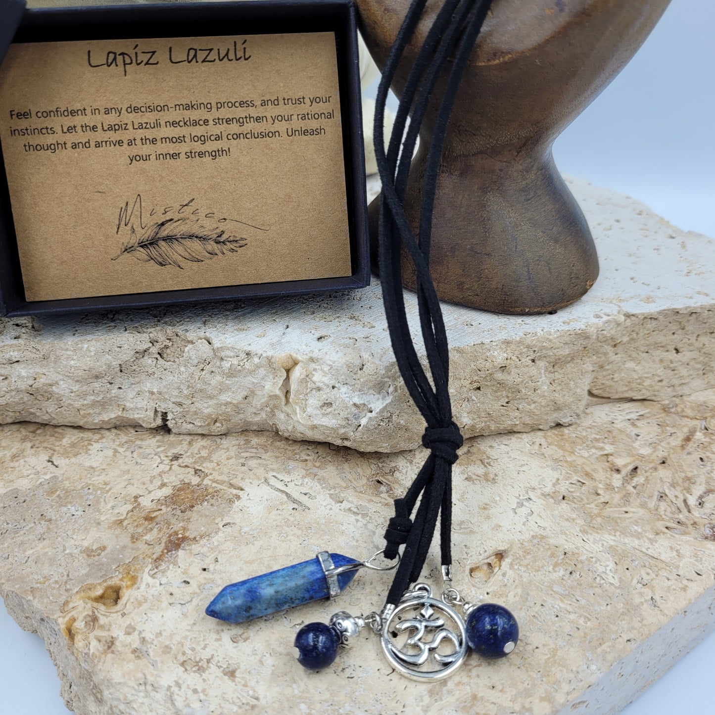 Lapiz Lazuli Crystal Point Necklace