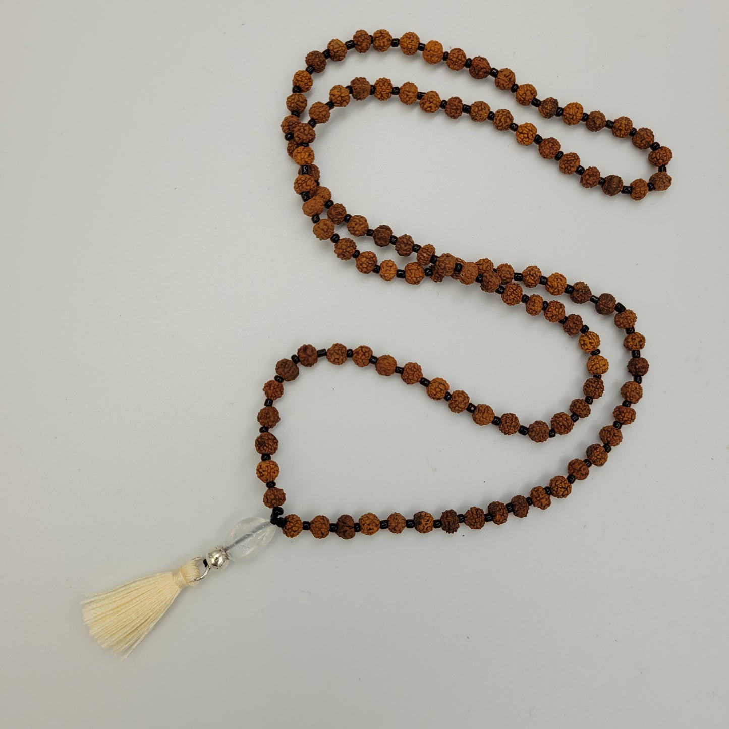 Rudraksha Beads /Clear Quartz Necklace