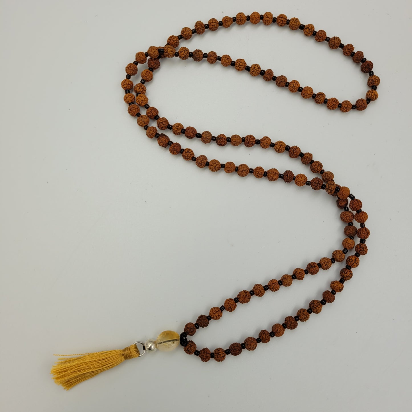 Rudraksha Beads/ Citrine Necklace