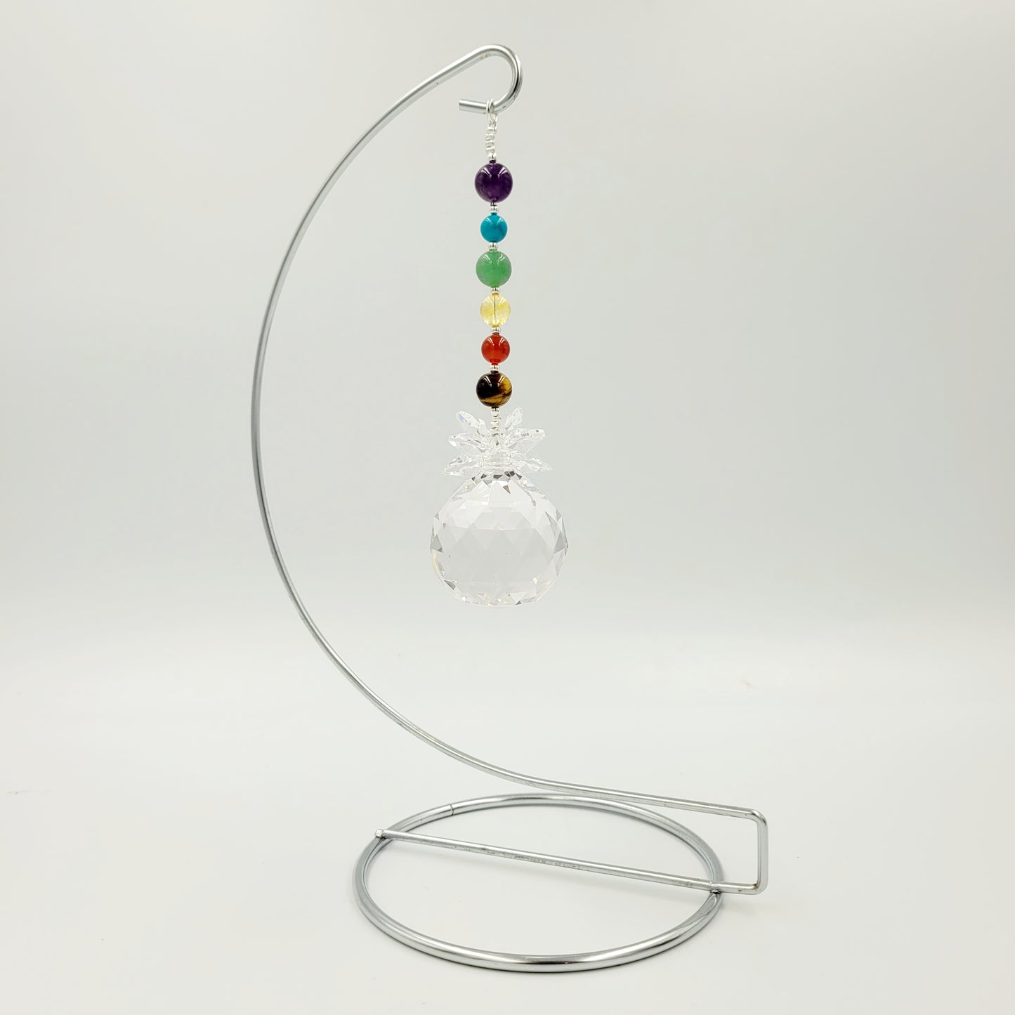 Chakra Balance Crystal Suncatcher with Stand