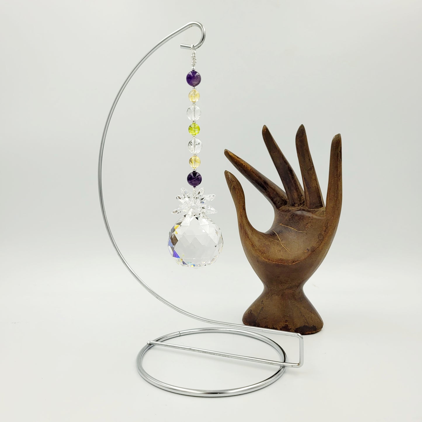 Prosperity Chakra Crystal Suncatcher with Stand