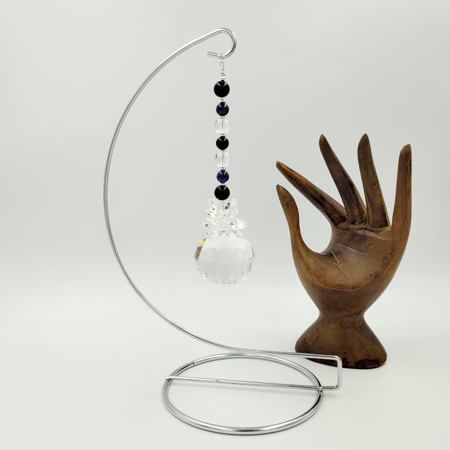 Protection Chakra Crystal Suncatcher with Stand
