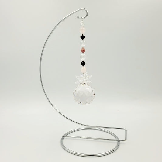 Passion Chakra Crystal Suncatcher with Stand