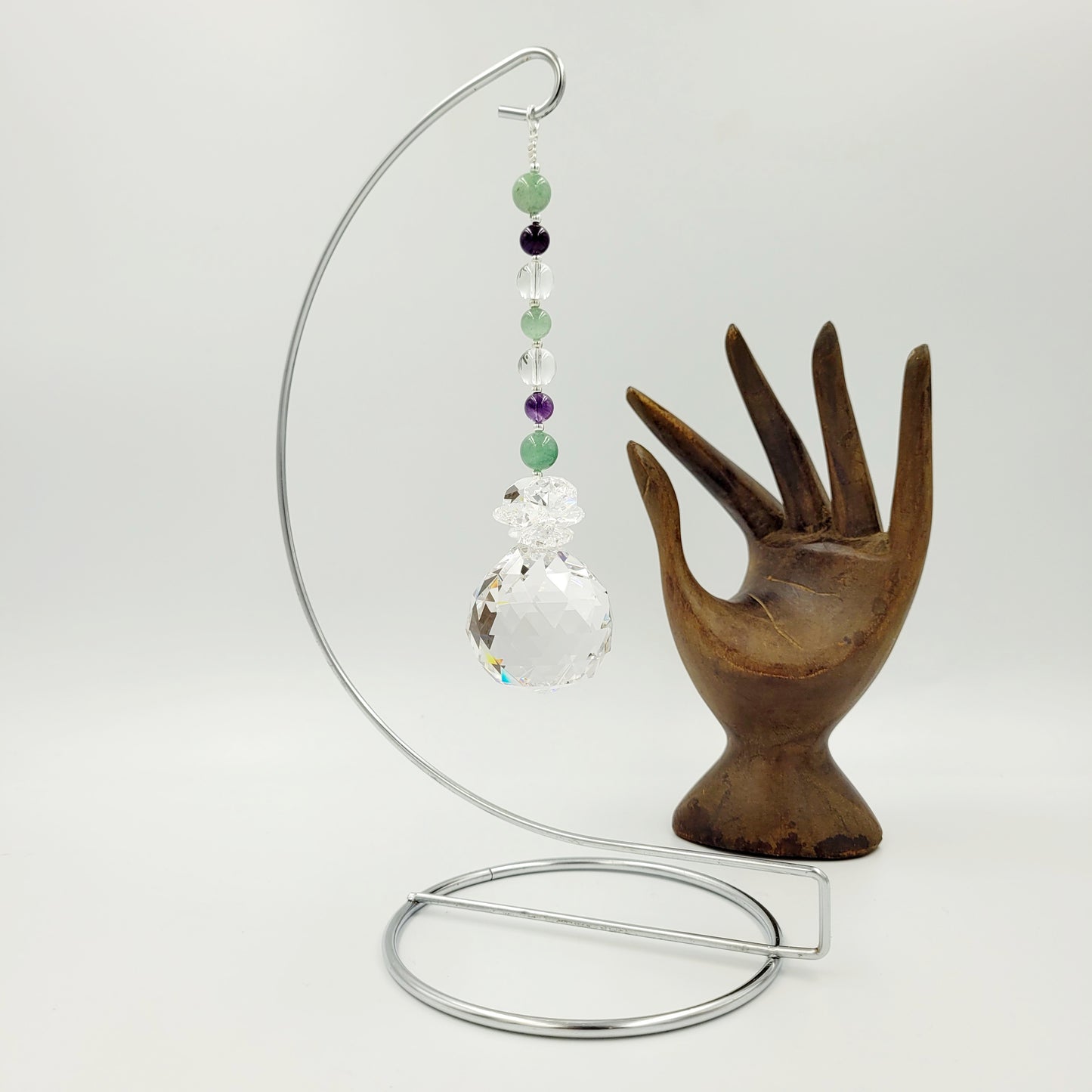 Healer Chakra Crystal Suncatcher with Stand