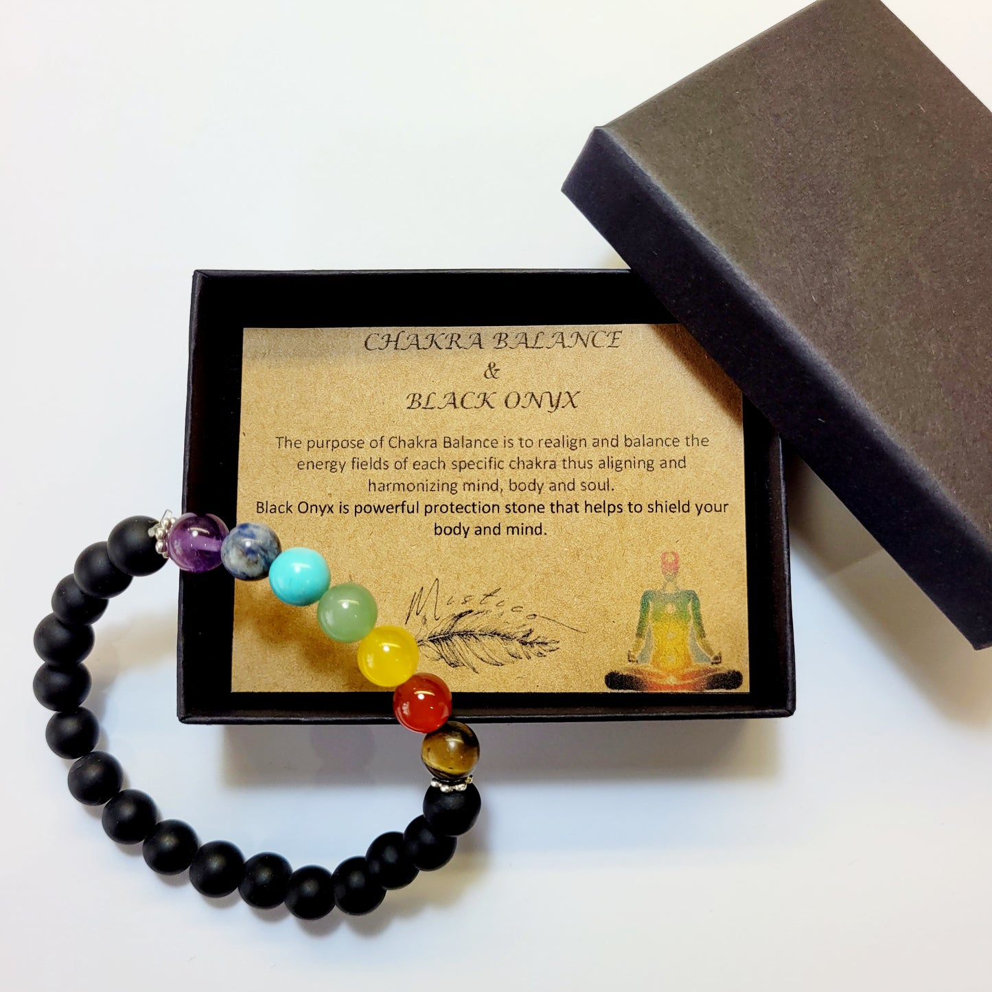 Bracelet Chakra Balance & Black Onyx 8mm