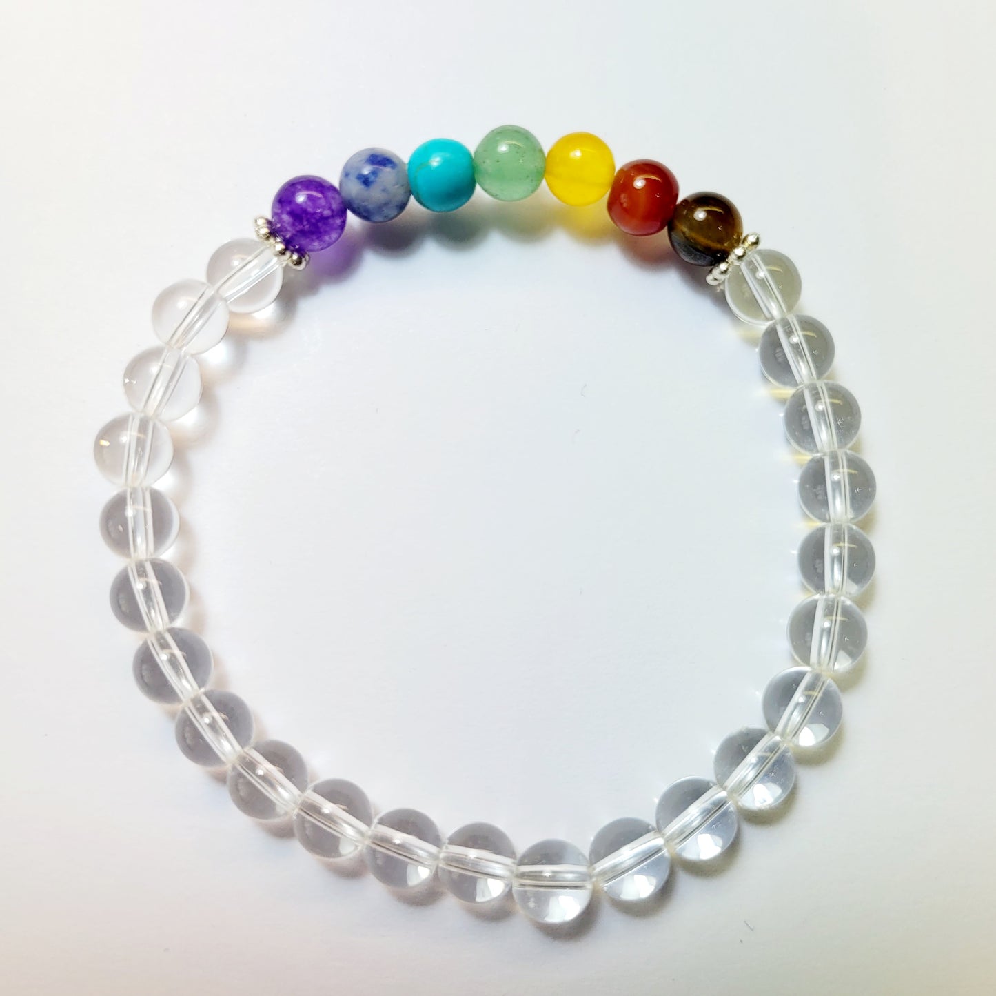 Bracelet Chakra Balance & Clear Quartz 6mm stone