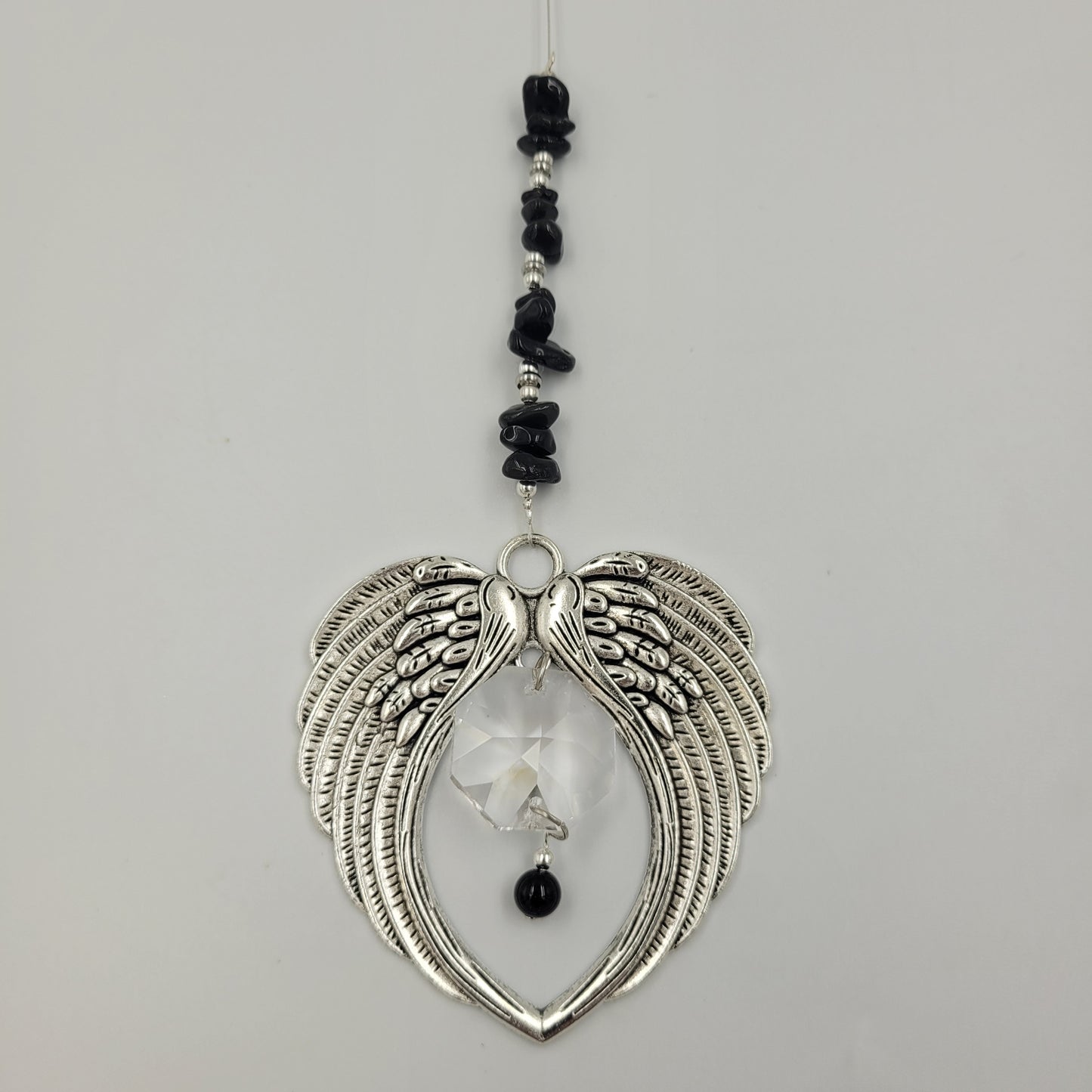 Angel Wing Octagonal Crystal Charm Suncatcher