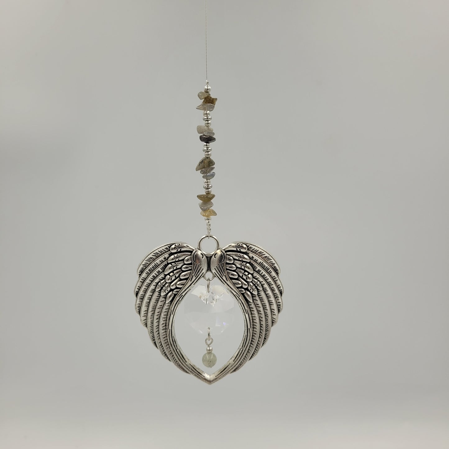 Angel Wing Octagonal Crystal Charm Suncatcher