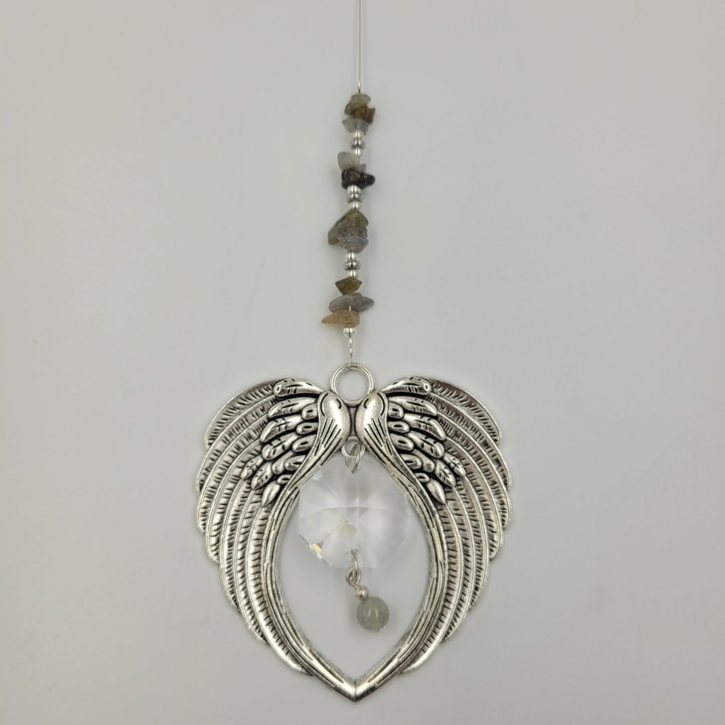 Angel Wing Octagonal Crystal Charm Suncatcher