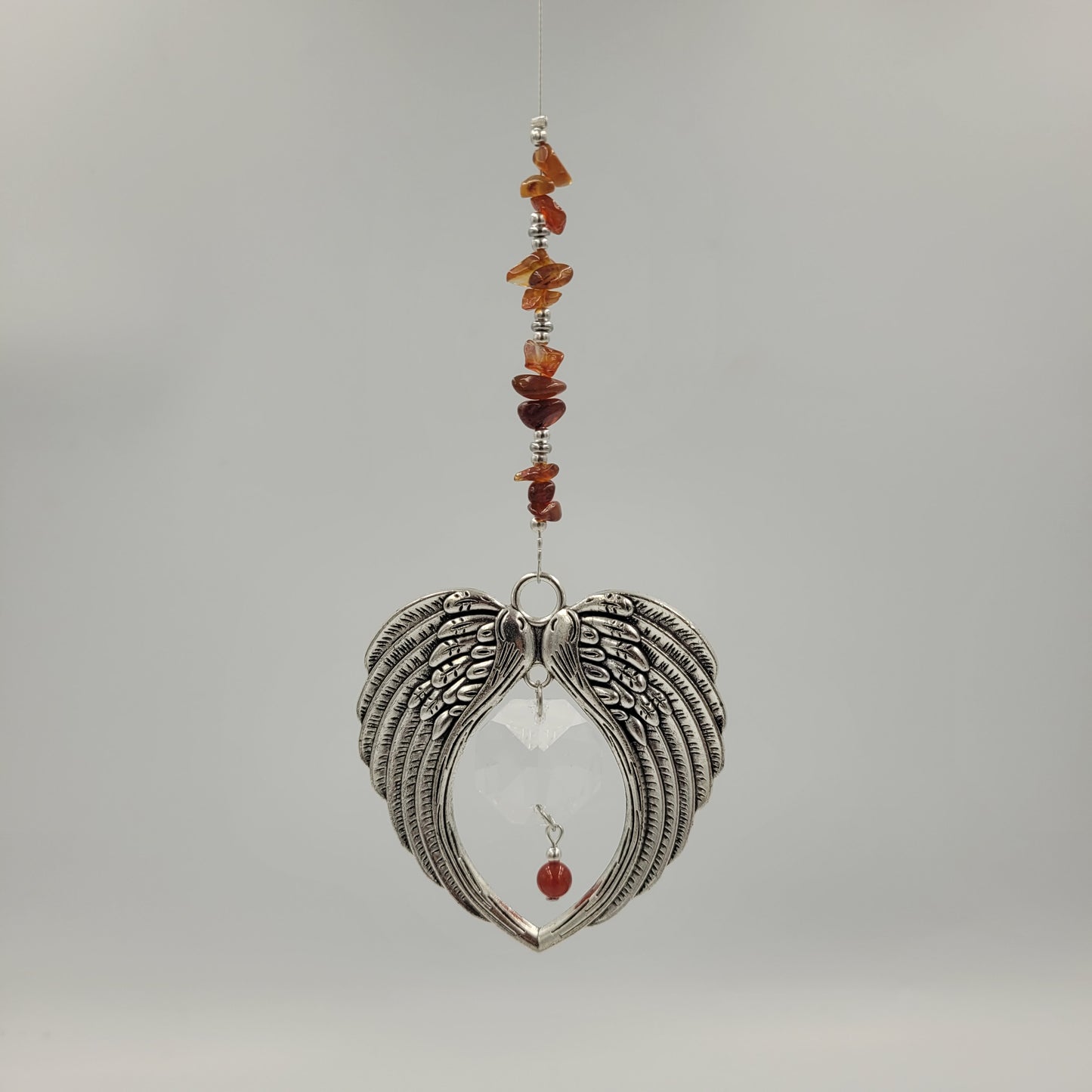 Angel Wing Octagonal Crystal Charm Suncatcher