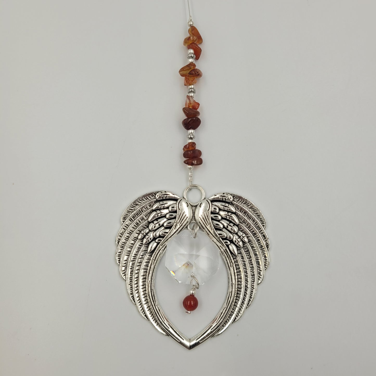 Angel Wing Octagonal Crystal Charm Suncatcher