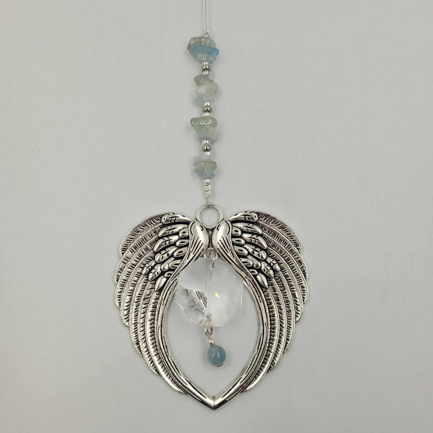 Angel Wing Octagonal Crystal Charm Suncatcher