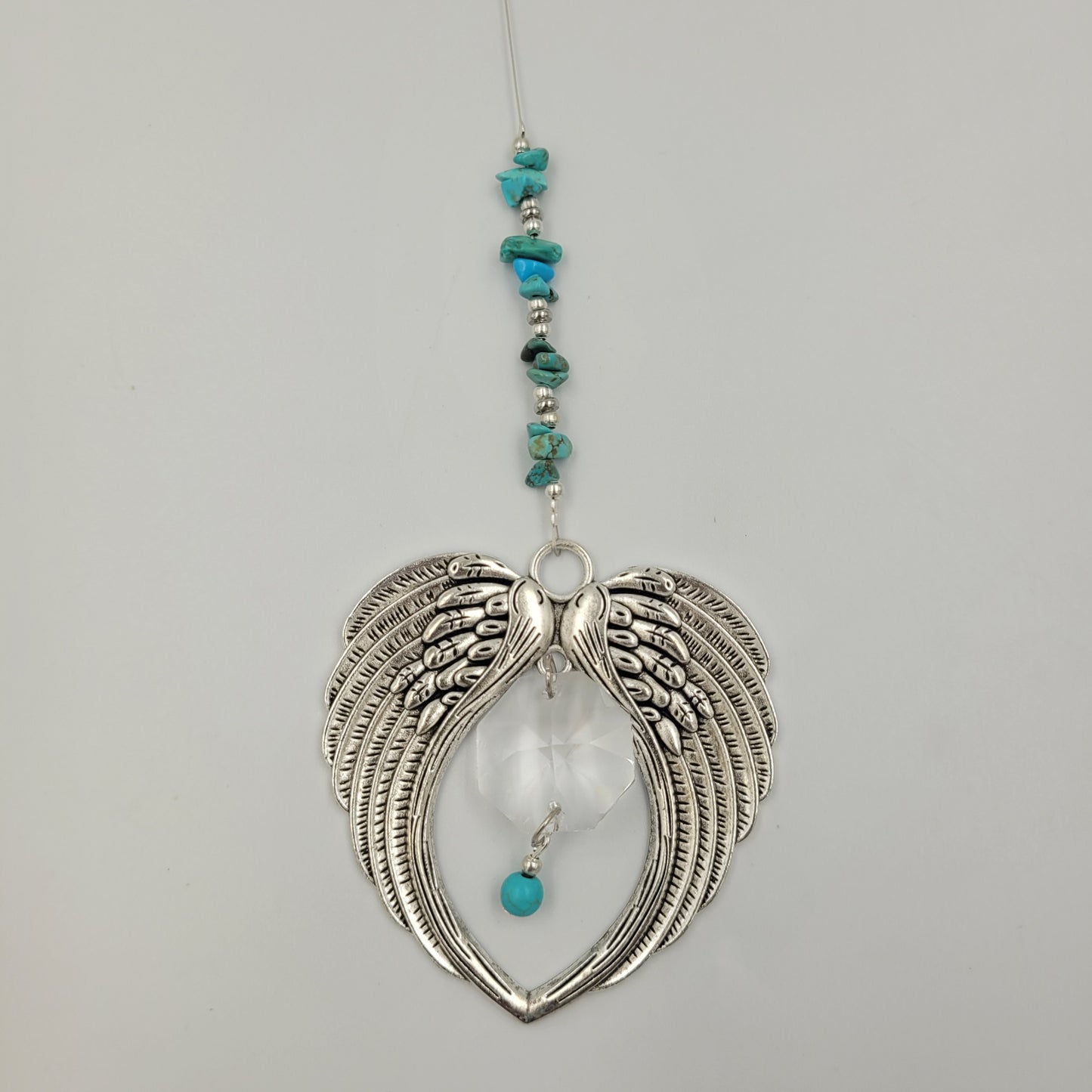 Angel Wing Octagonal Crystal Charm Suncatcher