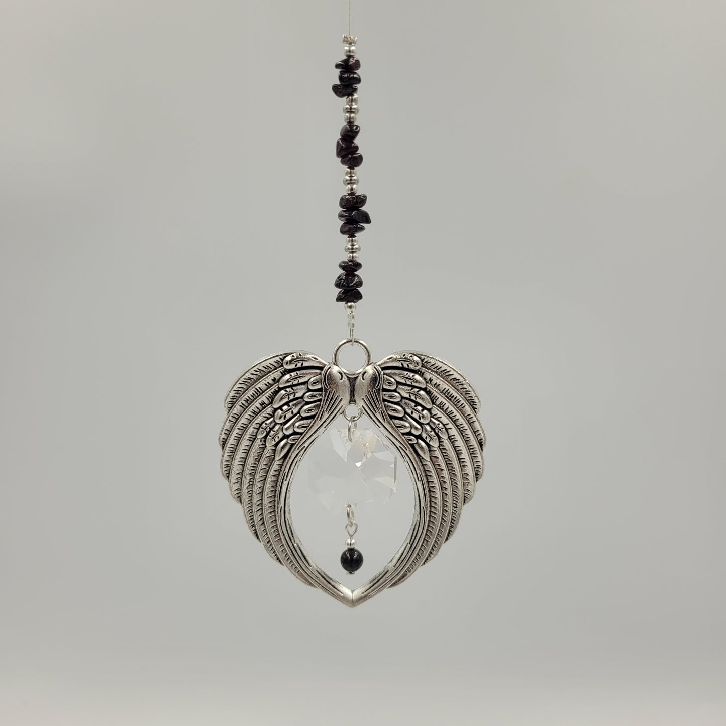 Angel Wing Octagonal Crystal Charm Suncatcher