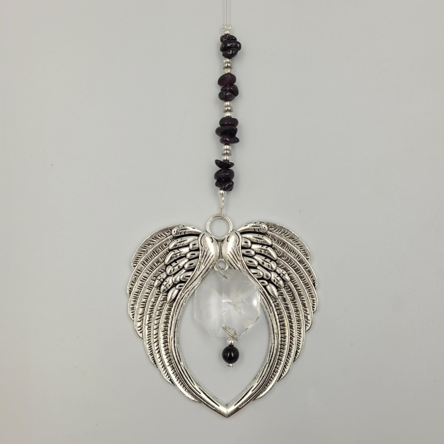 Angel Wing Octagonal Crystal Charm Suncatcher