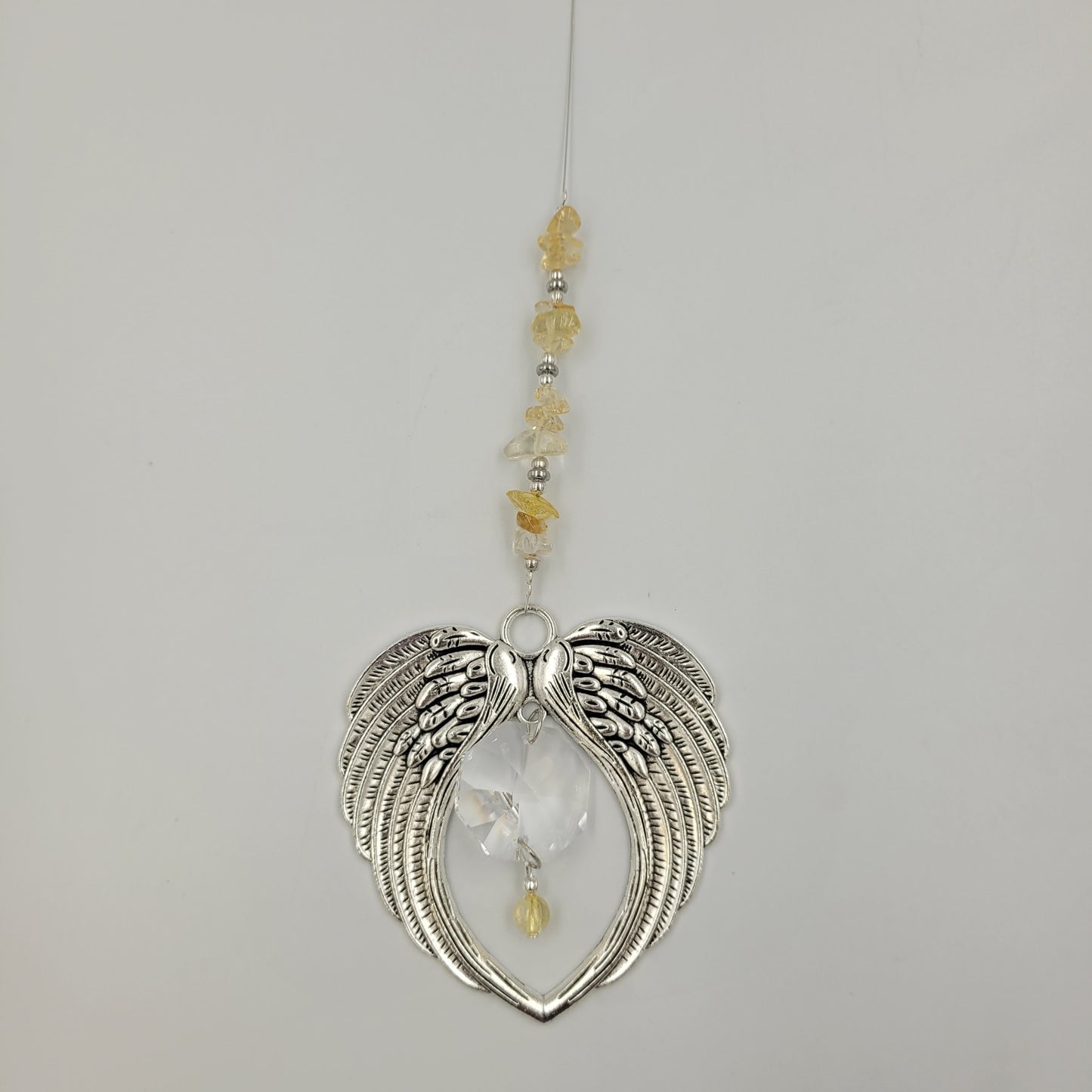 Angel Wing Octagonal Crystal Charm Suncatcher