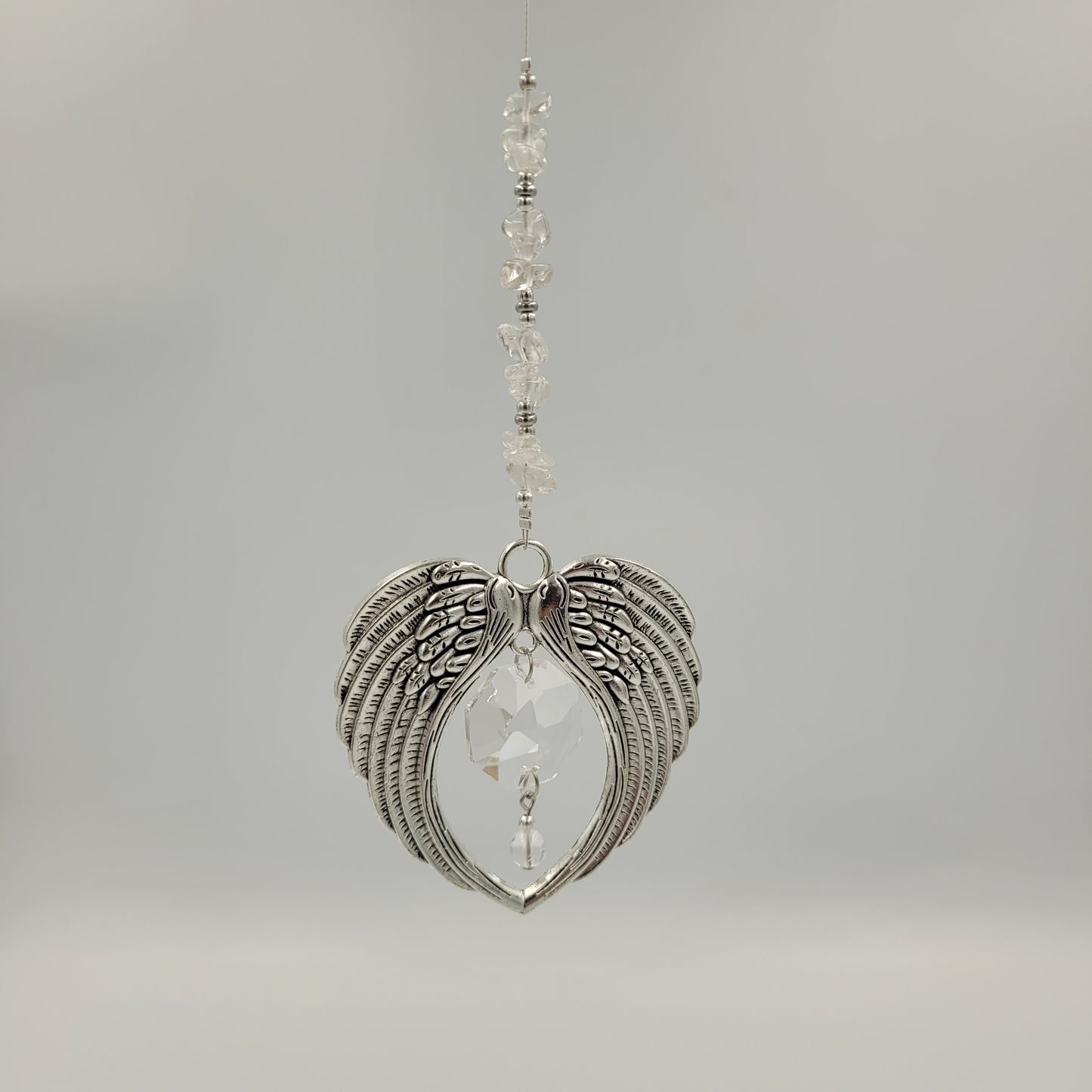 Angel Wing Octagonal Crystal Charm Suncatcher