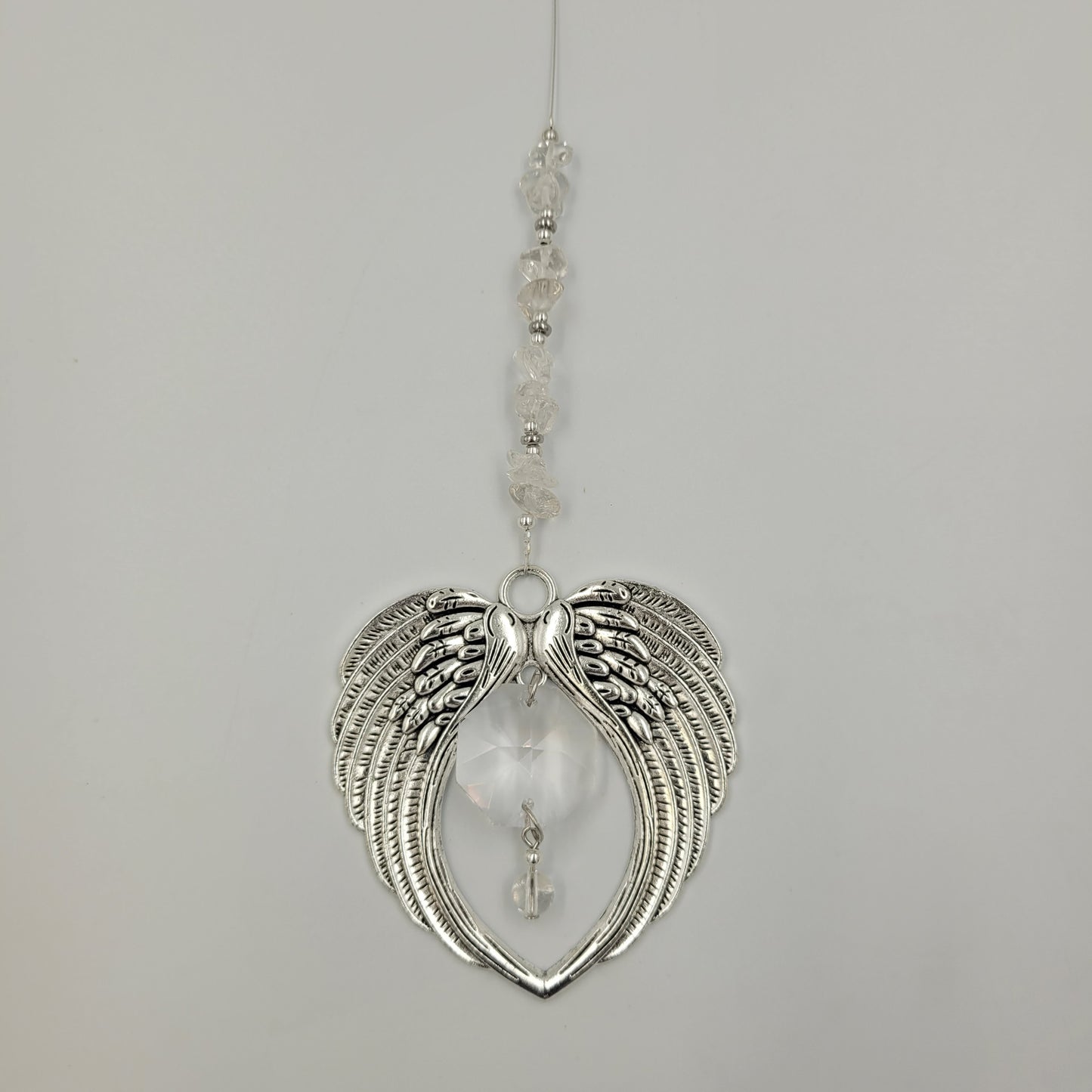 Angel Wing Octagonal Crystal Charm Suncatcher