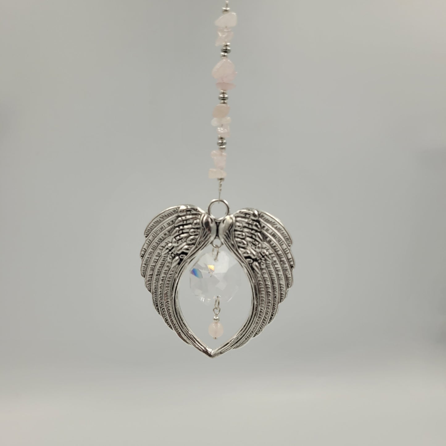 Angel Wing Octagonal Crystal Charm Suncatcher