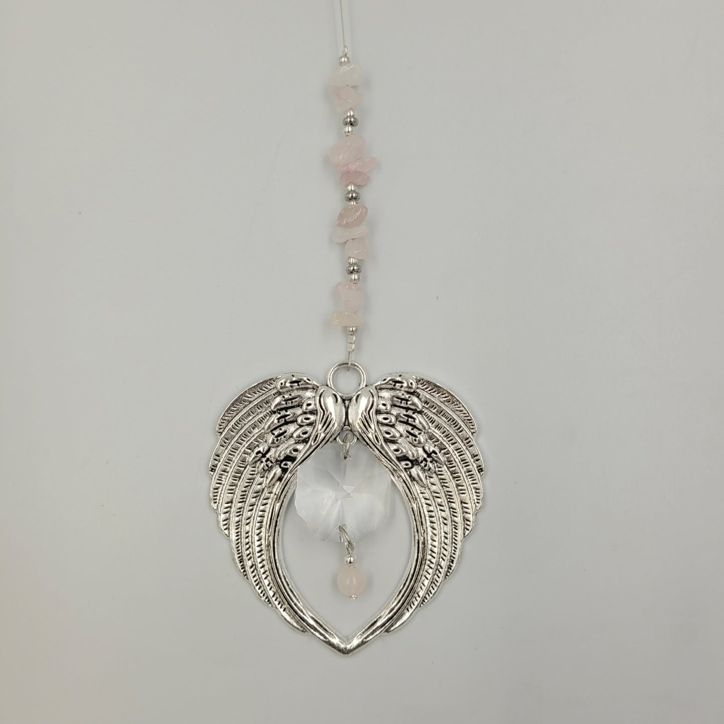 Angel Wing Octagonal Crystal Charm Suncatcher