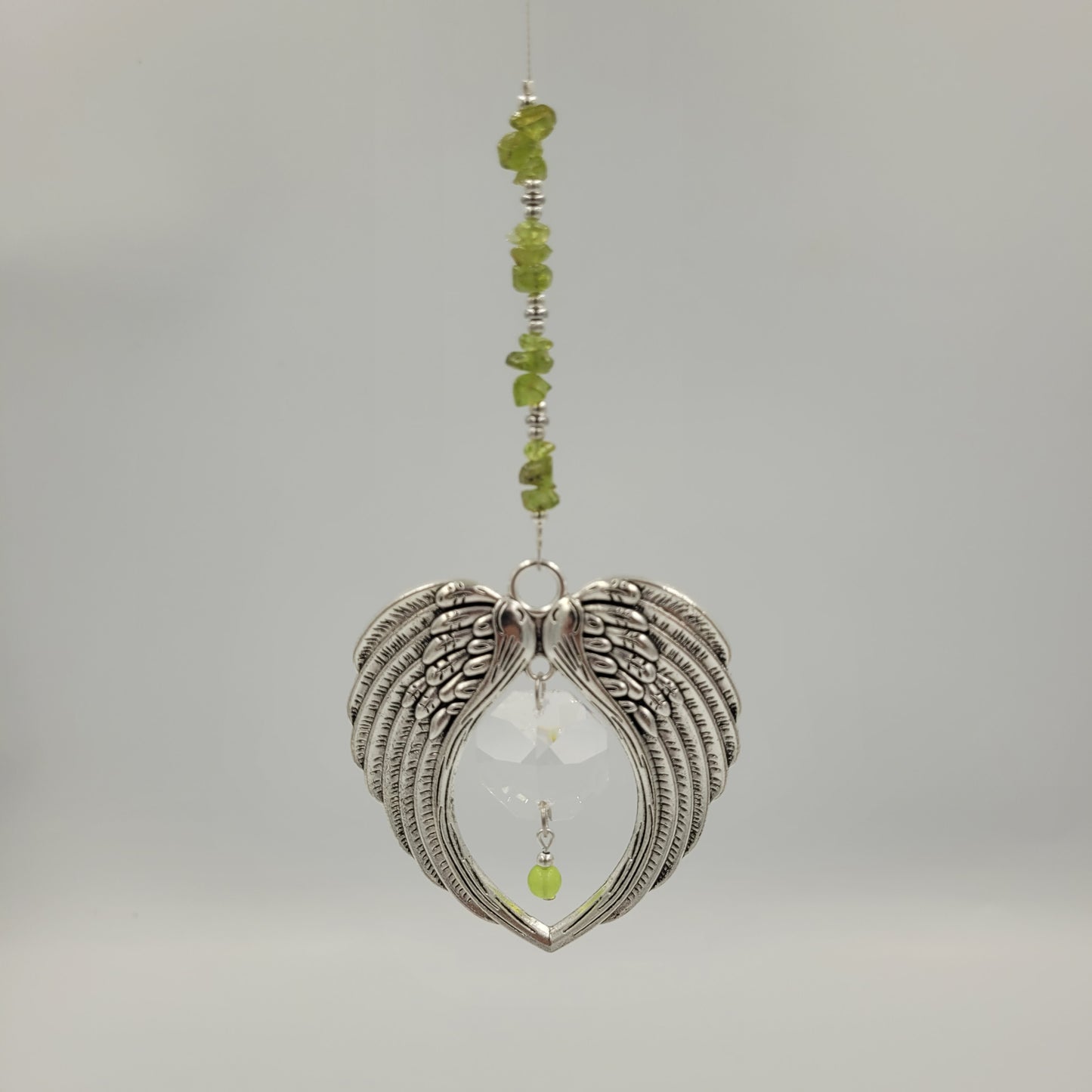 Angel Wing Octagonal Crystal Charm Suncatcher