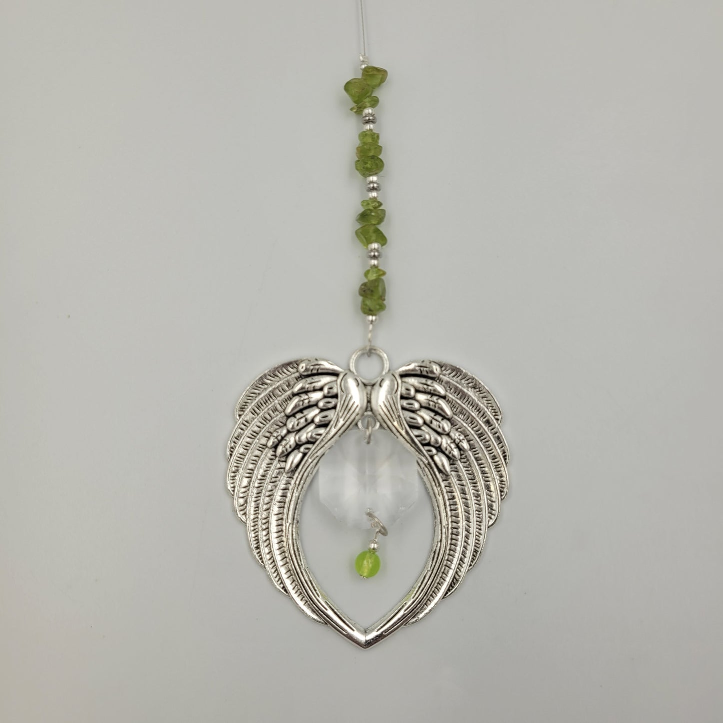 Angel Wing Octagonal Crystal Charm Suncatcher