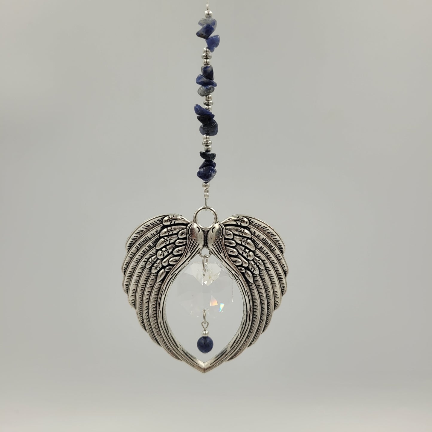 Angel Wing Octagonal Crystal Charm Suncatcher