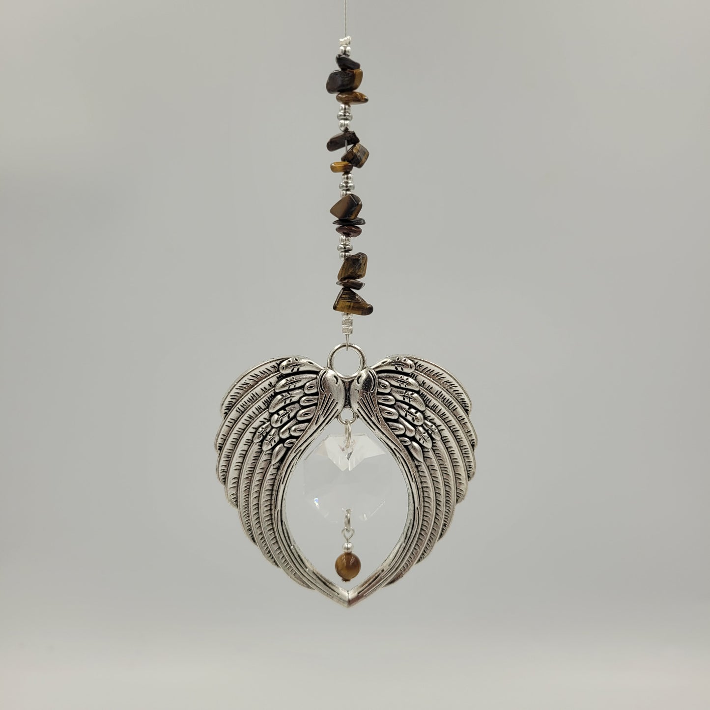 Angel Wing Octagonal Crystal Charm Suncatcher