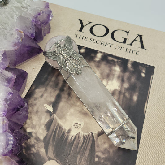 Exclusive Wand - Angel ( Rose Quartz/ Clear Quartz)