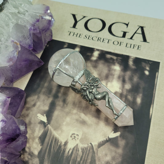 Exclusive Wand - Fairy ( Clear Quartz/ Rose Quartz)