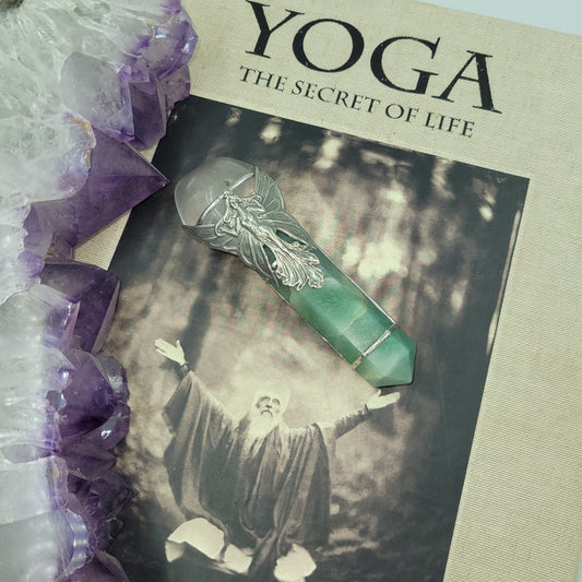 Exclusive Wand - Angel ( Clear Quartz/ Aventurine)