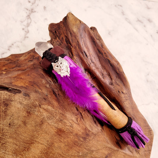 Indian Wand Wolf, Clear quartz