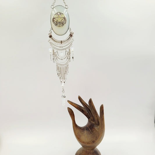 Opalite Hanging Oval / Pentagram