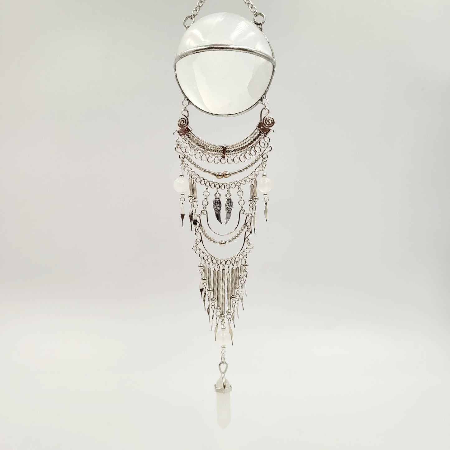 Selenite Hanging Sphere / Angel