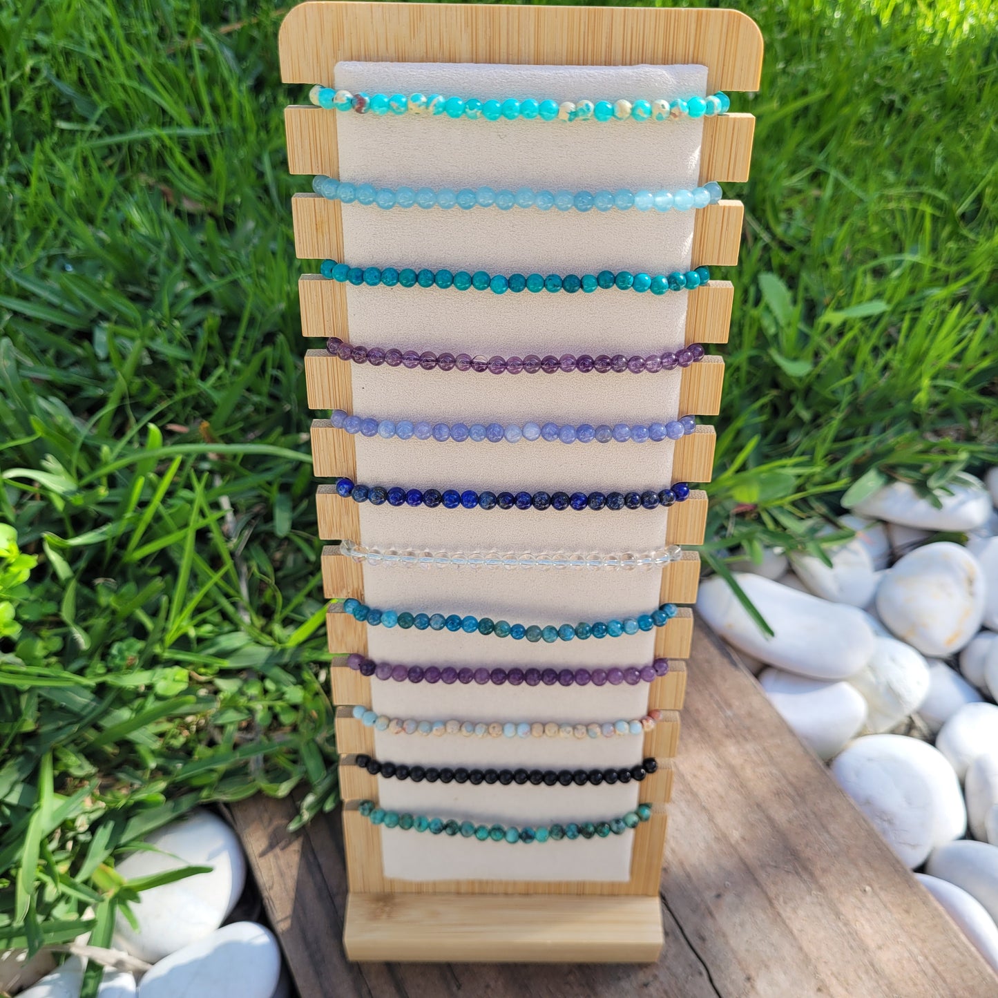 Bracelets 4mm Stones/Aquamarine