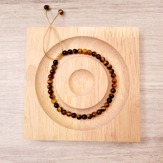 Bracelets 4mm Stones/ Tiger eye