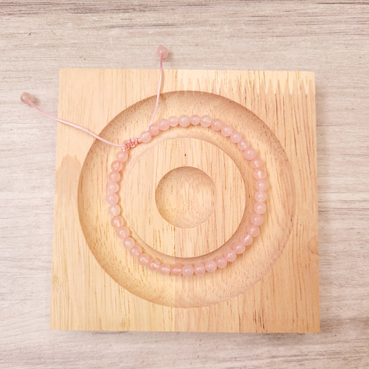 Bracelets 4mm Stones/ Rose Quartz