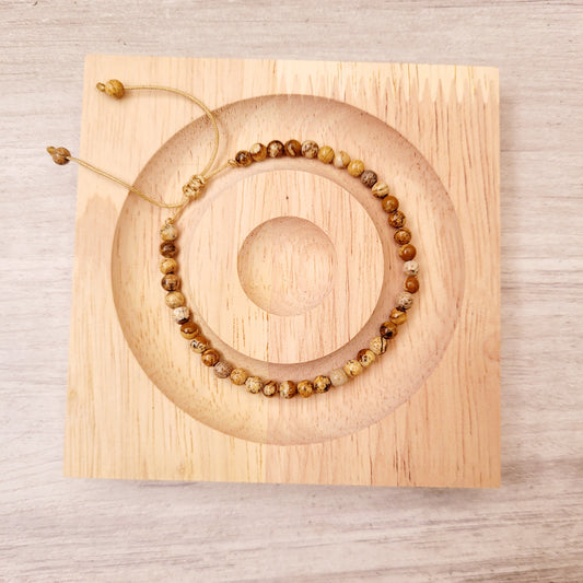 Bracelets 4mm Stones/Picture Jasper