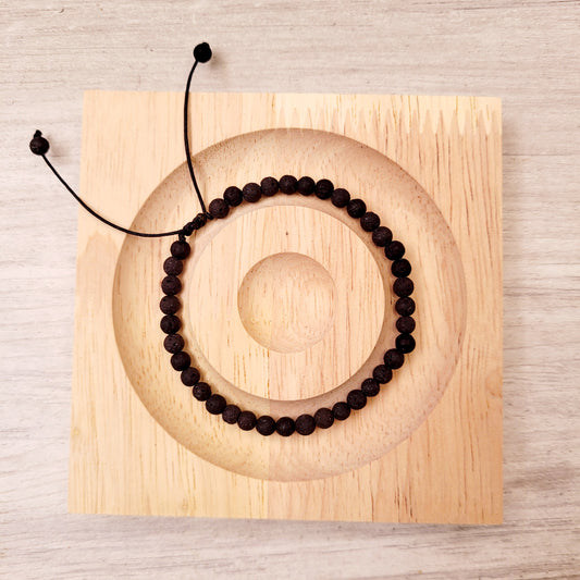 Bracelets 4mm Stones/ Lava